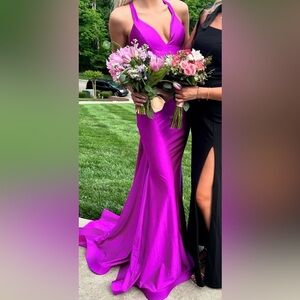 Elegant Purple Evening Gown